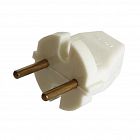 Вилка электрич. без заземл. 6А 250В IP20 бел. без кембр. БЕЛТИЗ В6-004