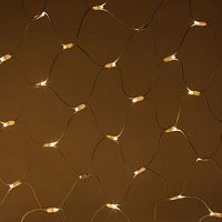 Гирлянда светодиодная "Сеть" 1.5х2м 150LED тепл. бел. IP65 220В бел. мерцание провод бел. каучук (без шнура питания) Эра Б0051894