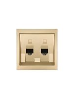 Розетка компьютерная 2-м СП ZIMA IP20 механизм зол. LEZARD 704-3688-141