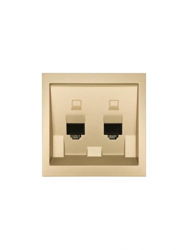 Розетка компьютерная 2-м СП ZIMA IP20 механизм зол. LEZARD 704-3688-141