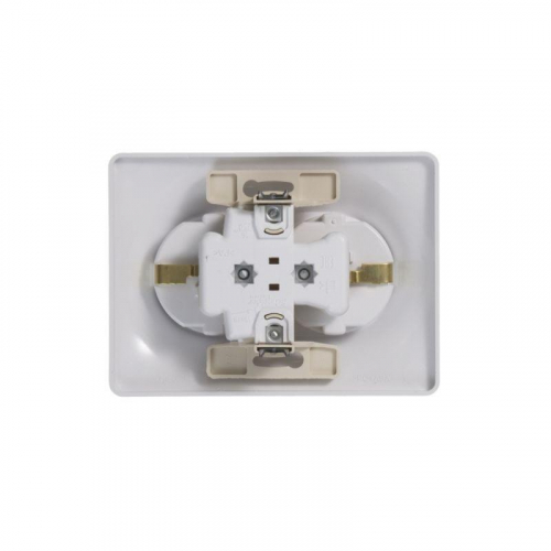 Розетка 2-м СП Glossa 16А IP20 с заземл. в сборе бел. SE GSL000124 фото 3