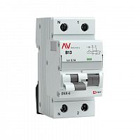 Выключатель автоматический дифференциального тока 2п B 13А 100мА тип AC 6кА DVA-6 Averes EKF rcbo6-1pn-13B-100-ac-av