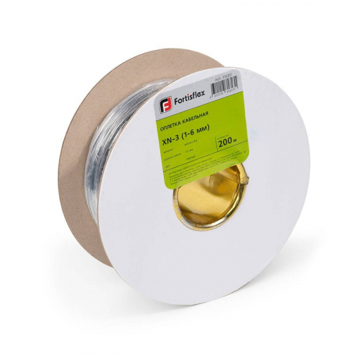 Оплетка кабельная XN-3 1-6мм черн. (уп.200м) Fortisflex 106101 фото 2