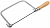 Ножовка по металлу и дереву 175мм с глубокой рамкой + 5 запасных полотен FIT 40036