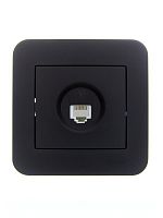 Розетка телефонная евро 1-м СП ASTI IP20 RJ11 в сборе черн. бархат LEZARD 7081-4242-137