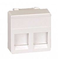 Адаптер на 2 RJ45 коннектора защ. шторки бел. Simon27 27486-35