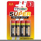 Элемент питания солевой AA/R6 R6-4BL (блист.4шт) Трофи C0033716
