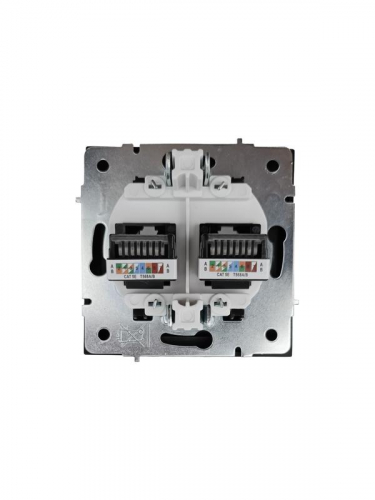 Розетка компьютерная 2-м СП ZIMA IP20 механизм черн. бархат LEZARD 704-4288-141 фото 6