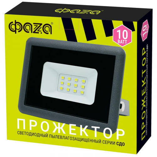 Прожектор светодиодный СДО-10 10Вт 6500К IP65 230В ДО GR ФАZА 5032033 фото 6