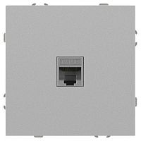 Розетка информационная 1-м СП Galaxy RJ45 16А IP20 250В алюм. Эра Б0070739