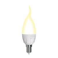 Лампа светодиодная LED-CW37 7W/3000K/E14/FR/DIM PLP01WH Яркая 7Вт матовая 3000К тепл. бел. E14 диммир. (упак. картон) Uniel UL-00004299