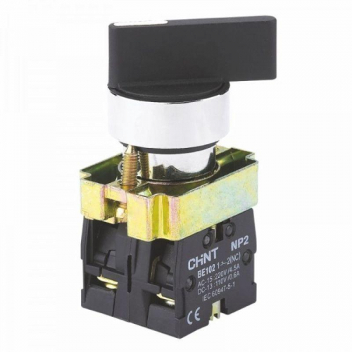 Переключатель NP2-BJ25 2 положения фиксацией 1НО+1НЗ IP40 (R) CHINT 573995