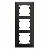 Рамка 3-м вертикальная Karea RIZZ черн. Makel 88054708