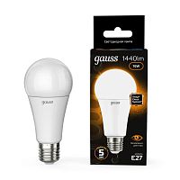 Лампа светодиодная Black 16Вт A60 грушевидная 3000К тепл. бел. E27 1440лм GAUSS 102502116