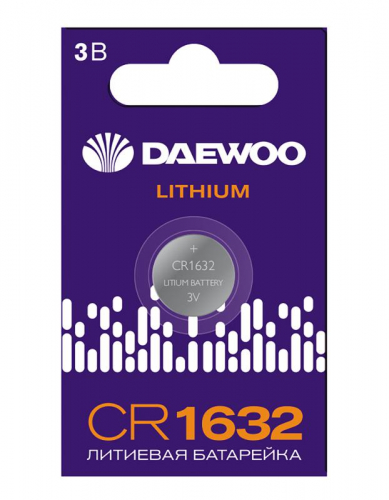 Элемент питания литиевый CR1632 3В BL-1 (блист.1шт) DAEWOO 5058040