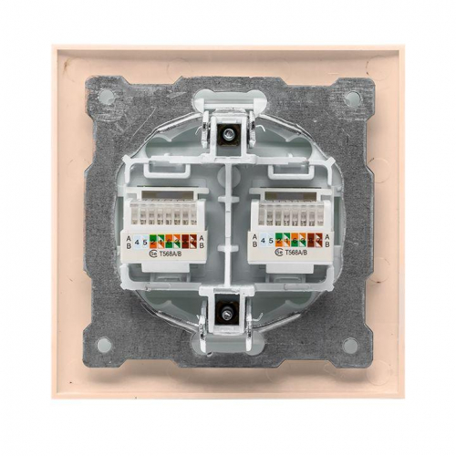 Розетка компьютерная 2-м СП Валенсия RJ45 крем. PROxima EKF EWK02-035-20 фото 5