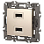 Устройство зарядное USB 14-4110-04 5В-2100мА Elegance шампань ЭРА Б0034371
