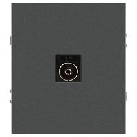 Розетка телевизионная одиночная TV 1вых. СП Arktik 16А IP20 250В графит Эра Б0070469