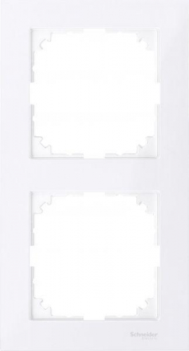 Рамка 2-м M-Pure бриллиантовый бел. SchE MTN4020-3625