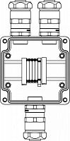 Коробка клеммная Ex из GRP; 1Ex e IIC T5 Gb IP66; клеммы 4кв.мм - 5шт.; А/C: ввод D10.5-18мм под небронированный кабель в металлорукаве Dt20мм. Ni - 3шт. DKC 1231.031.20.001