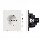 Розетка 1-м СП SCT-NOBE-MEU1-SFPL-WH 16А IP20 230В механизм Arlight 054276