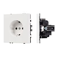 Розетка 1-м СП SCT-NOBE-MEU1-SFPL-WH 16А IP20 230В механизм Arlight 054276