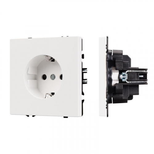 Розетка 1-м СП SCT-NOBE-MEU1-SFPL-WH 16А IP20 230В механизм Arlight 054276