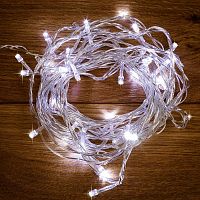 Гирлянда светодиодная "Твинкл Лайт" 15м 120LED бел. 6.9Вт IP20 провод ПВХ прозр. Neon-Night 303-195