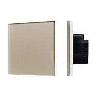 Выключатель сенсорный 1-кл. СП SWT-OMALI-S01-ZB-GD 10А IP20 250В Zigbee стекло зол. Arlight 050037