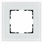 Рамка 1-м G-Glass стекло бел. White Glass Jasmart G1001GW