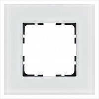 Рамка 1-м G-Glass стекло бел. White Glass Jasmart G1001GW