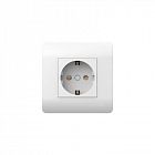 Розетка NEW3-E 16А с заземл. защ. шторки бел. CHINT 431534