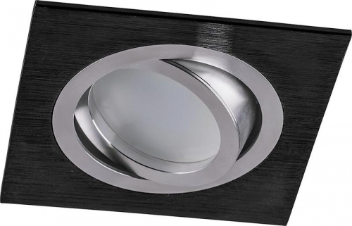Светильник DL2801 G5.3 MR16 потолочн. встраив. черн. хром FERON 32638