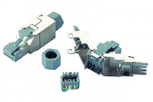Вилка RJ45 кат.6A FTP для полевой установки Eurolan 13A-EA-03SL