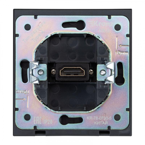 Розетка СП STRONG HDMI антрацит Kranz KR-78-0730-5 фото 3
