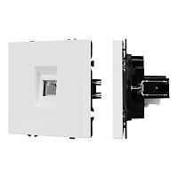 Механизм телефонной розетки SCT-NOBE-MTL1-SFPL-WH (RJ-11 4C) бел. кварц Arlight 054300