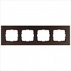 Рамка 4-м G-Metal метал. алюм. корич. Brown Jasmart G1004AZ