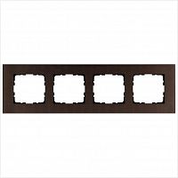 Рамка 4-м G-Metal метал. алюм. корич. Brown Jasmart G1004AZ