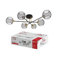 Люстра LOFT NET-CN-6E27-BLТ 6хE27 IP40 под лампу черн. латунь IN HOME 4690612068350