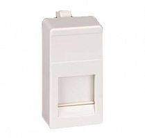 Адаптер на 1 RJ45(12) коннектор узкий шторка Simon27 бел. 27087-34