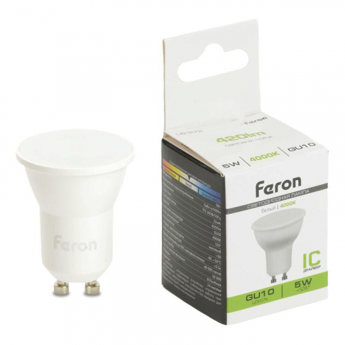 Лампа светодиодная LB-272 5Вт MR11 4000К GU10 230В FERON 51222