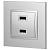Устройство зарядное USB 14-4110-03 5В-2100мА Elegance алюм. ЭРА Б0034360