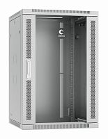 Шкаф телекоммуникационный настенный SH-05F-18U60/60-R 19дюйм 18U 600х600х901мм разобран. дверь стекло RAL 7035 сер. Cabeus 10740c