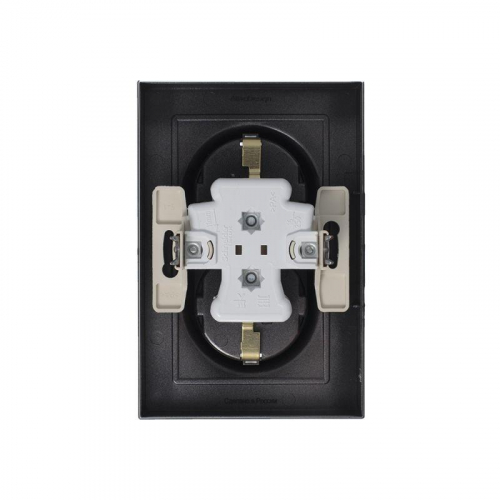 Розетка 2-м СП AtlasDesign 16А IP20 с заземл. в сборе мокко SE ATN000624 фото 3