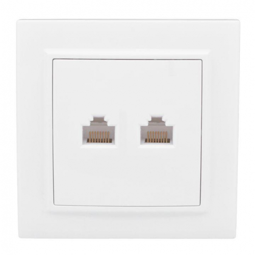 Розетка компьютерная 2-м СП Минск RJ45 бел. EKF ERK02-035-10