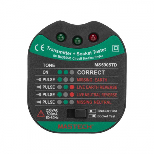 Тестер розеток детектор автоматов MS5905RTD Mastech 13-1265 фото 6
