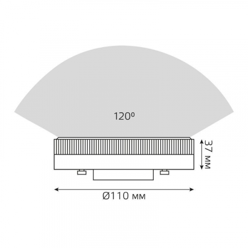 Лампа светодиодная Elementary 21Вт таблетка 6500К холод. бел. GX70 2000лм GAUSS 83832 фото 5