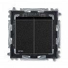 Выключатель 2-кл. Levit IP44 антрацит/дым. черн. ABB 2CHH595940A4063