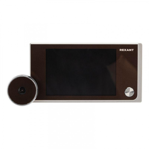 Видеоглазок дверной DV-114 с цветным LCD-дисплеем 3.5дюйм широкий угол обзора 120град. Rexant 45-1114 фото 3