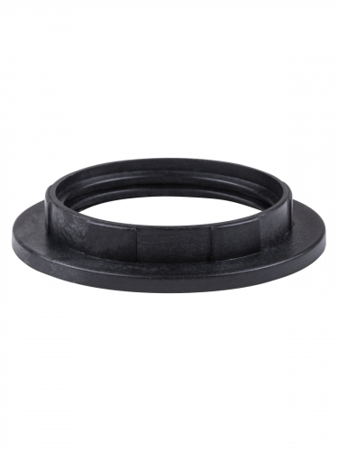 Кольцо для патрона Е27, термостойкий пластик, черный, TDM фото 2